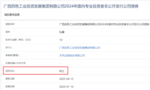 个人配资炒股配资 广西百色工业投资发展集团10亿元公司债终止审核