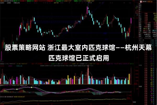 股票策略网站 浙江最大室内匹克球馆——杭州天幕匹克球馆已正式启用